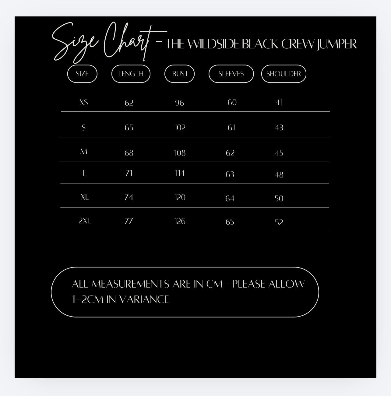 The Wildside Black Crew Special Release - ARRIVAL JUNE