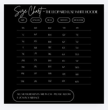 The Leopard Luxe White Hoodie Special release - ARRIVAL JUNE/JULY