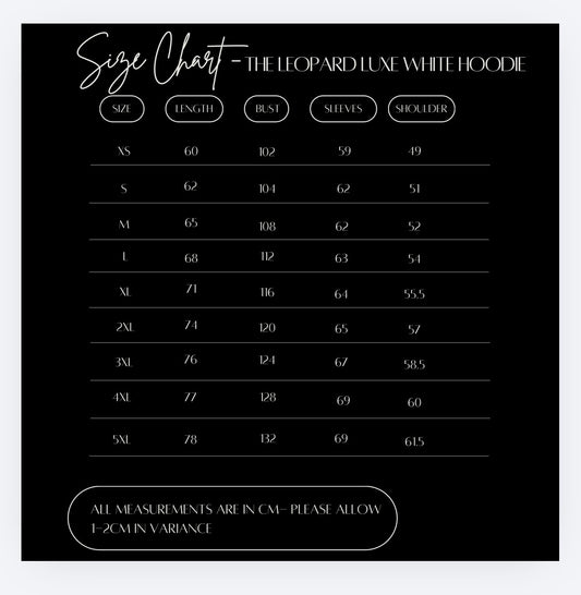 The Leopard Luxe White Hoodie Special release - ARRIVAL JUNE/JULY